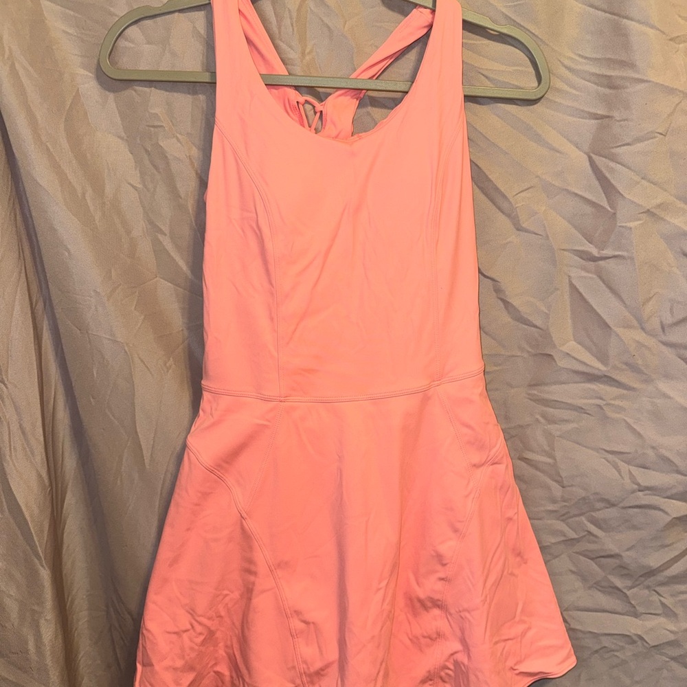 Coral Sleeveless Athletic Dress